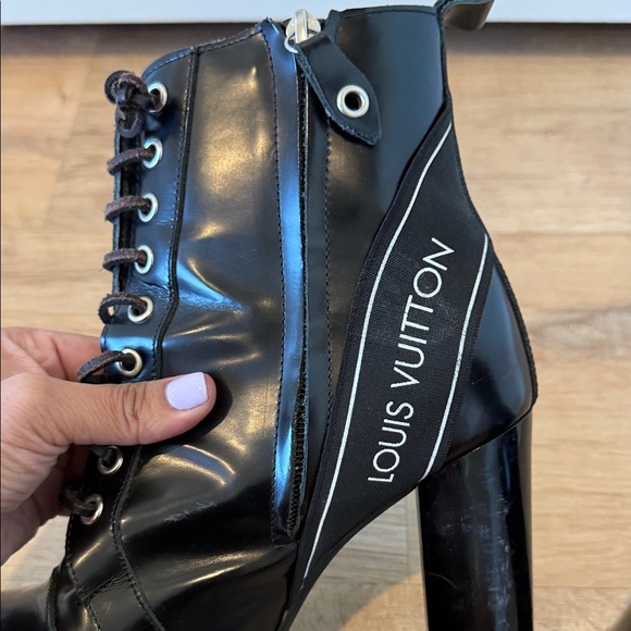 Louis Vuitton Black Patent Leather Combat Boots - Picture 8 of 15